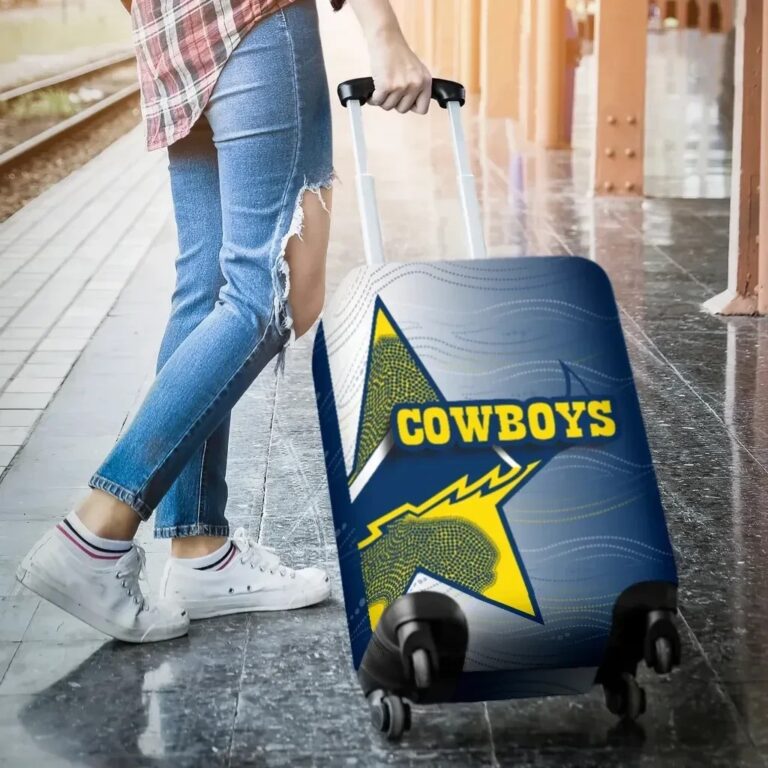 NRL Cowboys Luggage Covers Aboriginal Style TH4