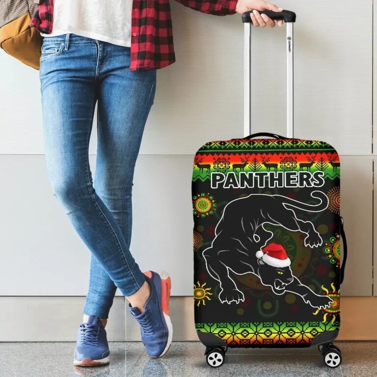 NRL Penrith Panthers Christmas Luggage Covers Indigenous K8