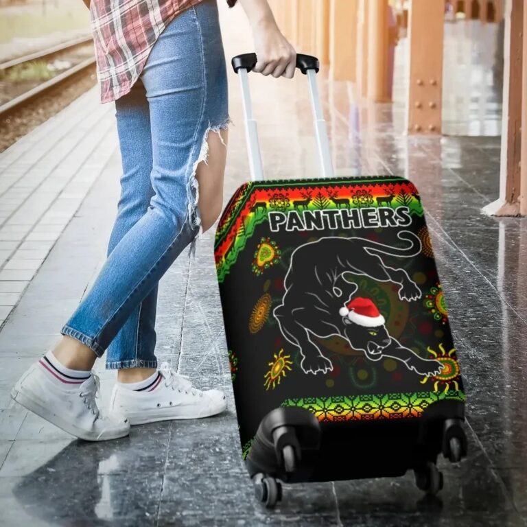 NRL Penrith Panthers Christmas Luggage Covers Indigenous K8