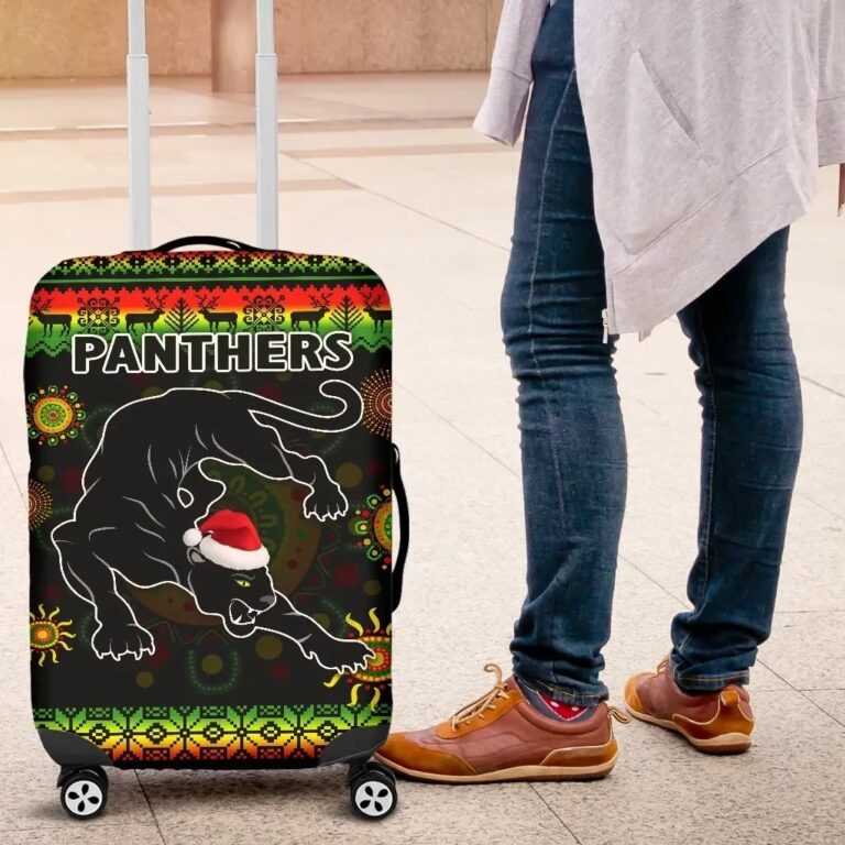 NRL Penrith Panthers Christmas Luggage Covers Indigenous K8
