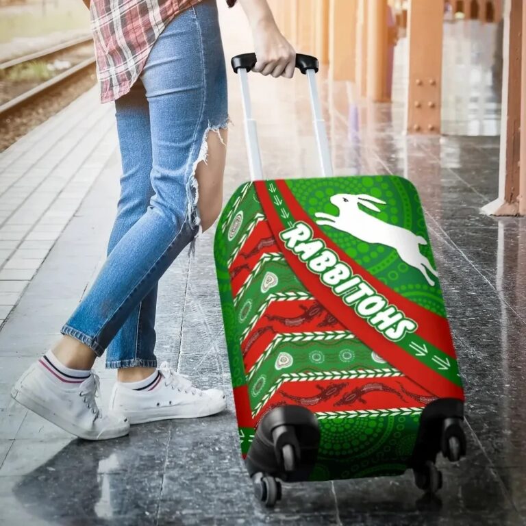 NRL South Sydney Rabbitohs Aboriginal Luggage Covers Victorian Vibes A31