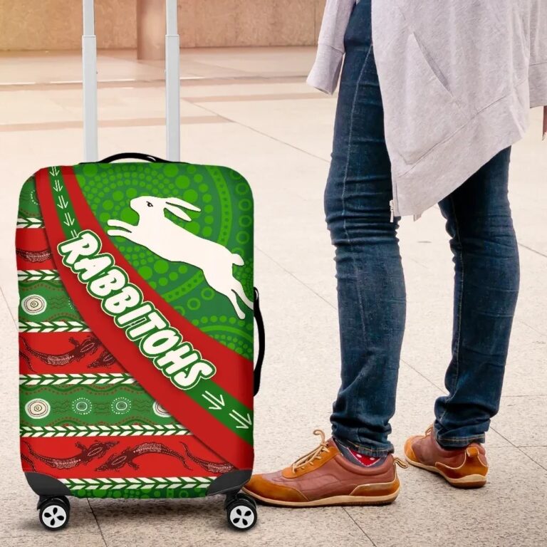 NRL South Sydney Rabbitohs Aboriginal Luggage Covers Victorian Vibes A31
