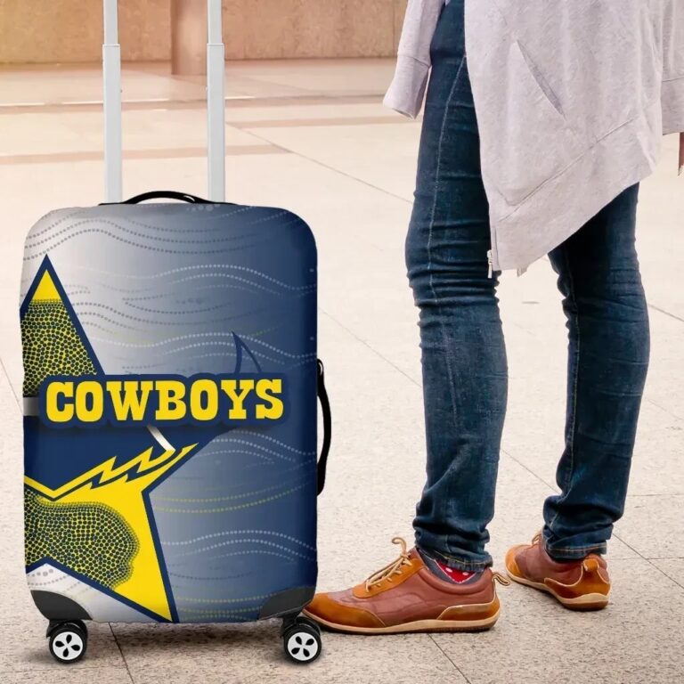 NRL Cowboys Luggage Covers Aboriginal Style TH4