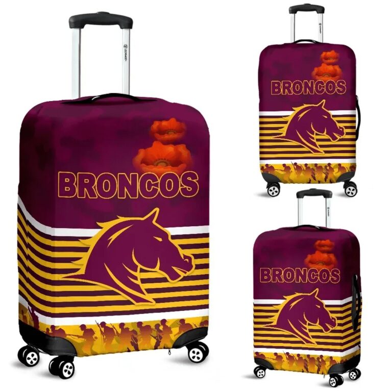 NRL Brisbane Broncos Luggage Covers Anzac Day Simple Style - Maroon K8
