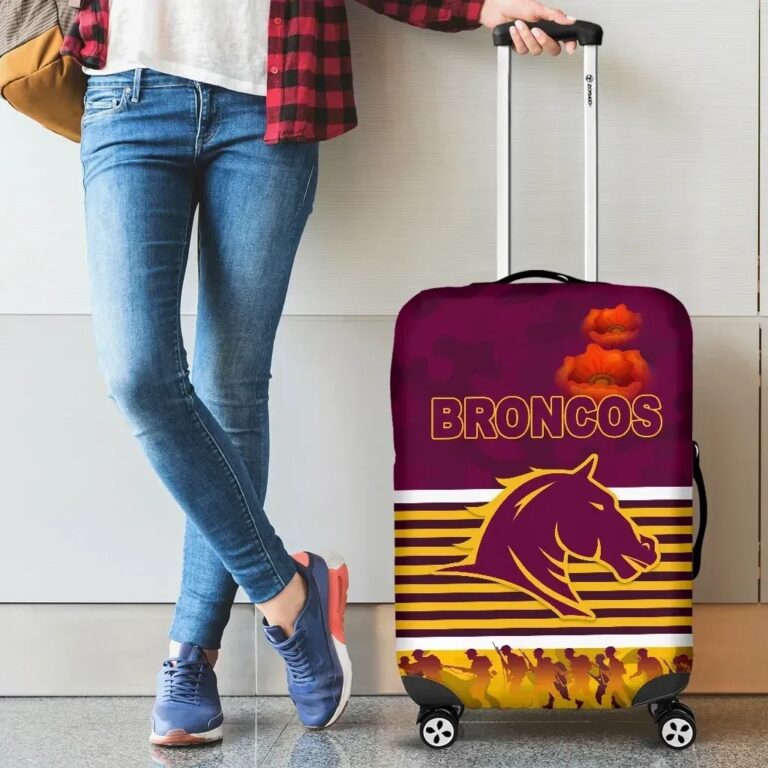NRL Brisbane Broncos Luggage Covers Anzac Day Simple Style - Maroon K8