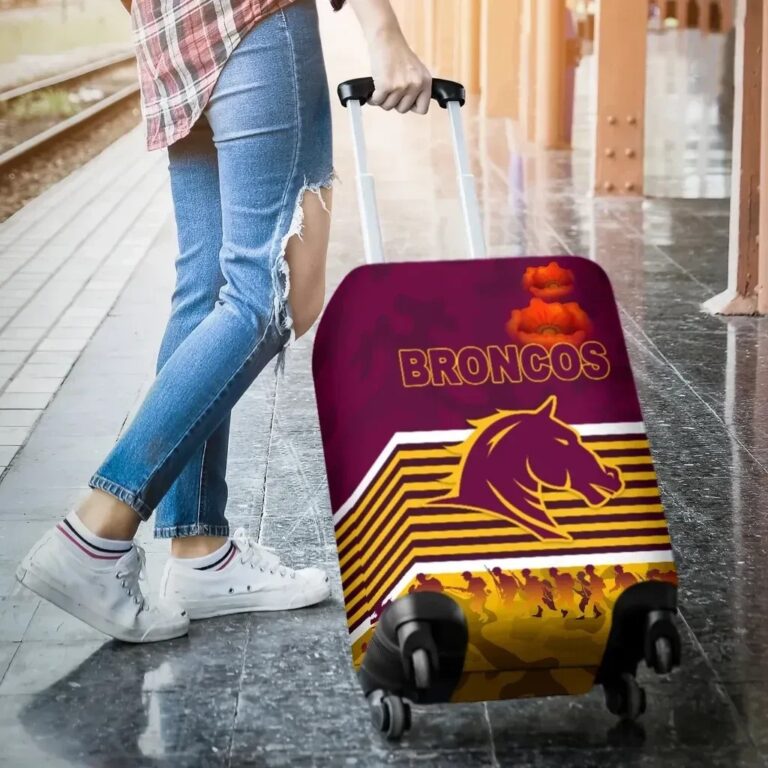 NRL Brisbane Broncos Luggage Covers Anzac Day Simple Style - Maroon K8