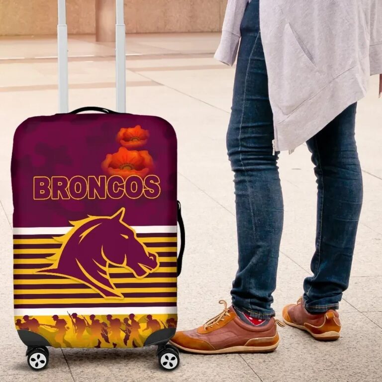 NRL Brisbane Broncos Luggage Covers Anzac Day Simple Style - Maroon K8