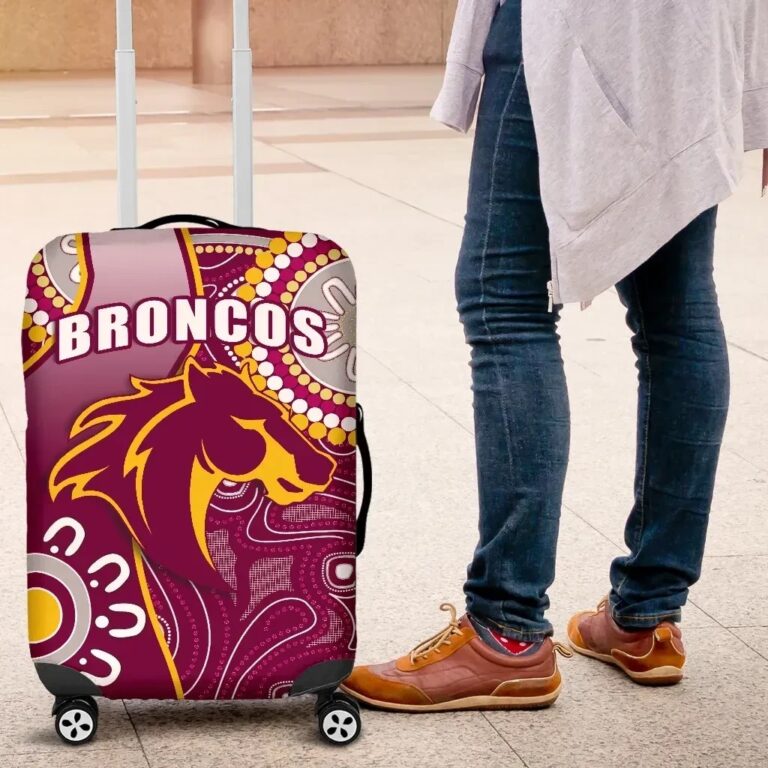 NRL Broncos Indigenous Luggage Covers Brisbane Strong K13