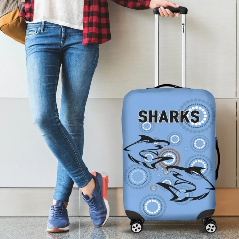 NRL Cronulla Luggage Covers Sharks Unique Indigenous K8