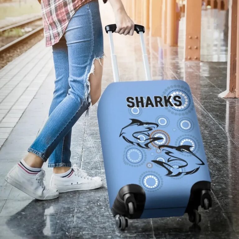 NRL Cronulla Luggage Covers Sharks Unique Indigenous K8