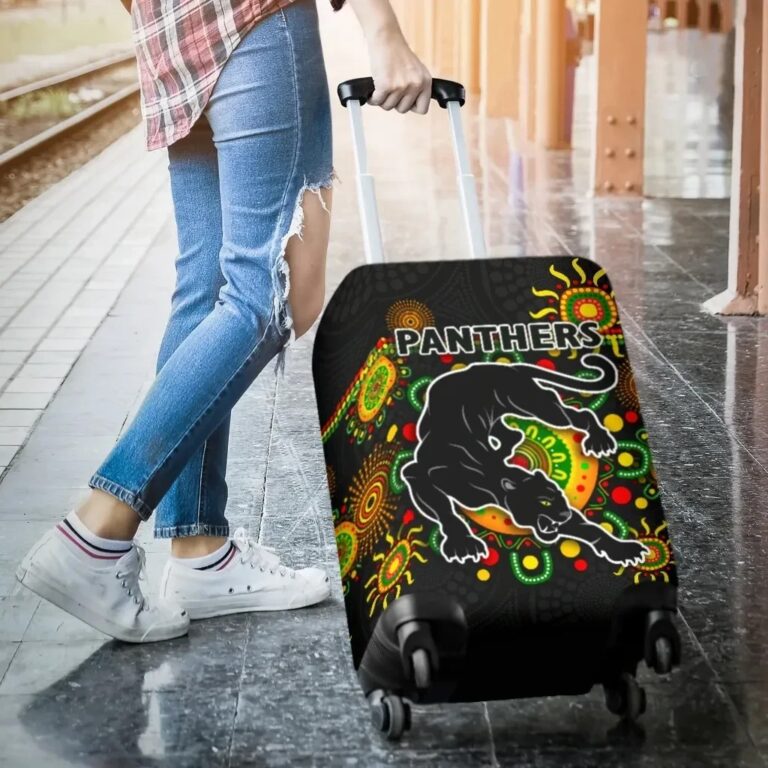 NRL Penrith Luggage Covers Indigenous Panthers - Black K8