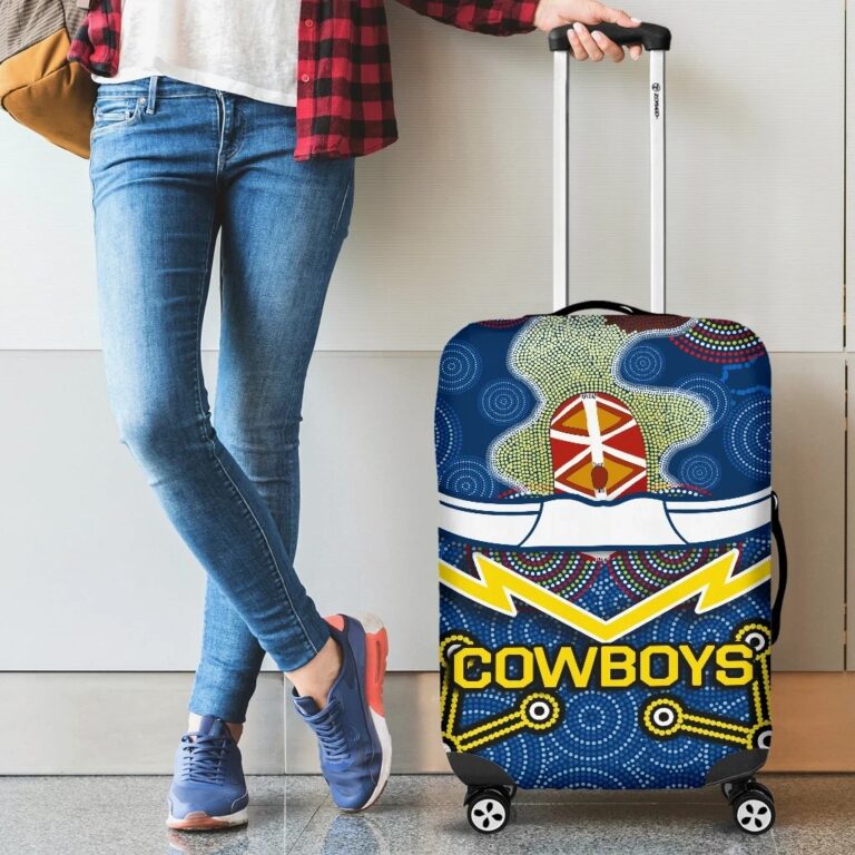 NRL Cowboys Luggage Covers Aboriginal TH4