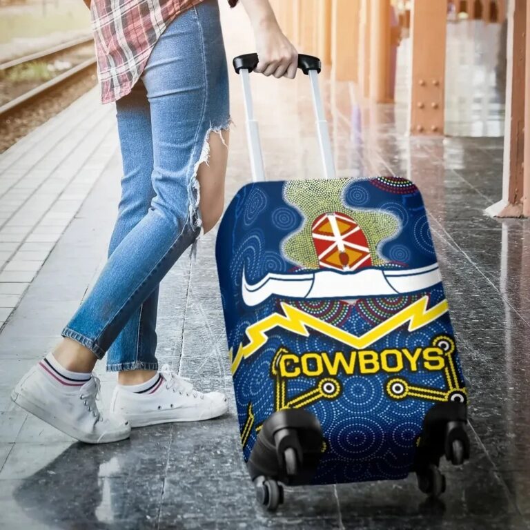 NRL Cowboys Luggage Covers Aboriginal TH4