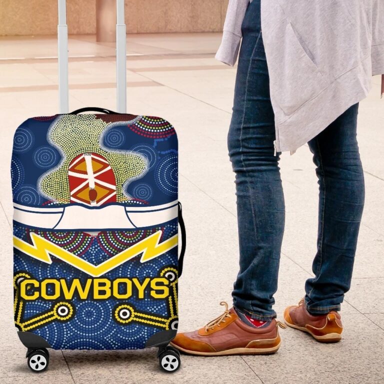 NRL Cowboys Luggage Covers Aboriginal TH4