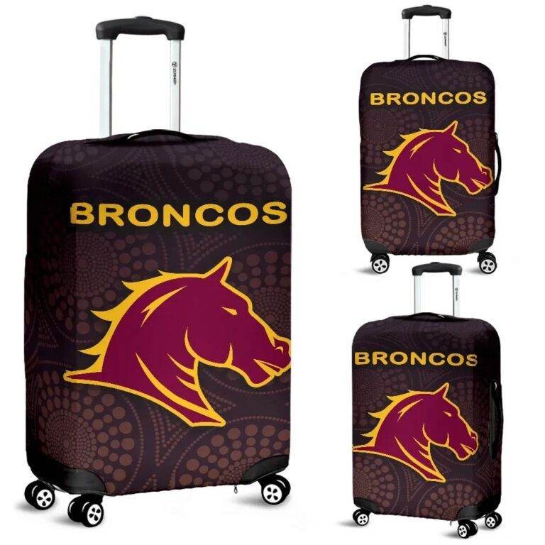 NRL Brisbane Luggage Covers Broncos Simple Indigenous K8