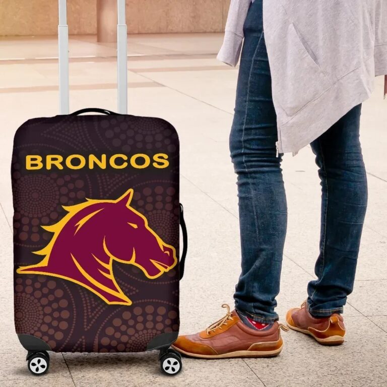 NRL Brisbane Luggage Covers Broncos Simple Indigenous K8