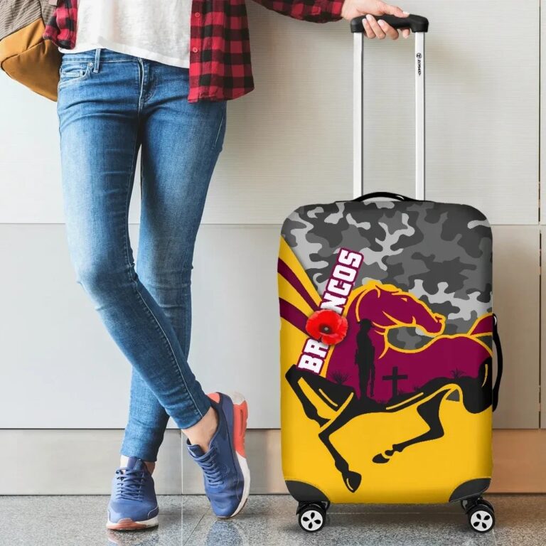 NRL Brisbane Broncos Luggage Covers Anzac Day - Camo Style TH12