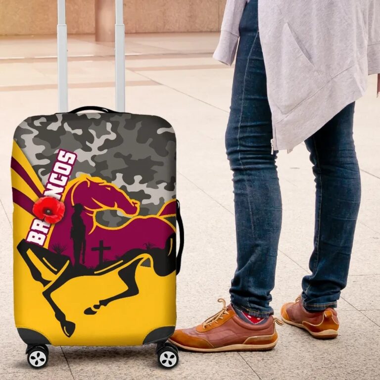 NRL Brisbane Broncos Luggage Covers Anzac Day - Camo Style TH12
