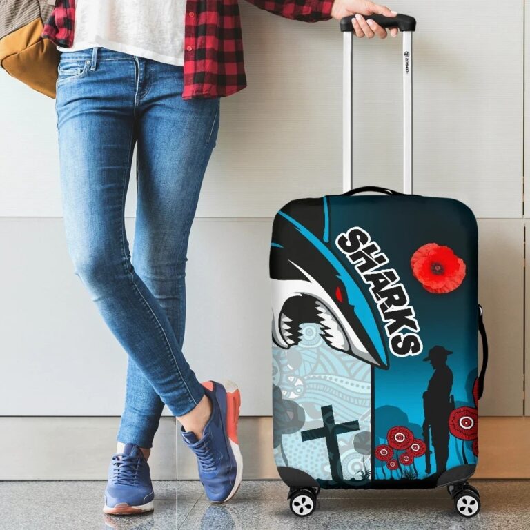 NRL Sharks Luggage Covers Cronulla Anzac Day TH12
