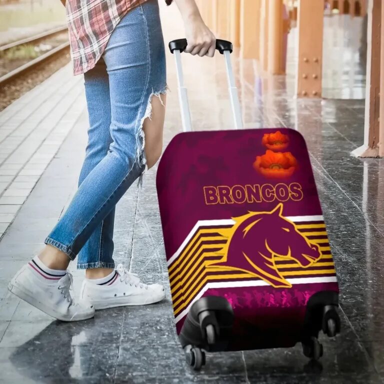 NRL Brisbane Broncos Luggage Covers Anzac Day Simple Style - Full Maroon K8
