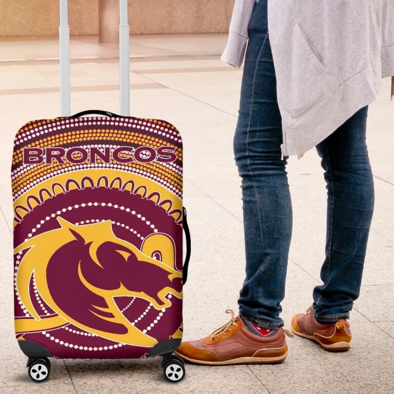 NRL Brisbane Luggage Cover Broncos Aboriginal TH5
