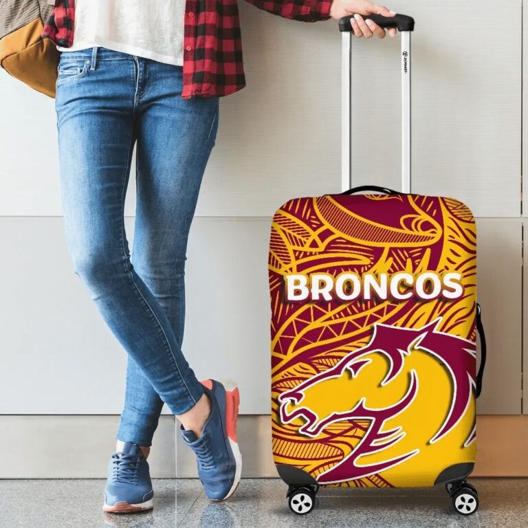 NRL Brisbane Broncos Luggage Covers Tribal Style TH4