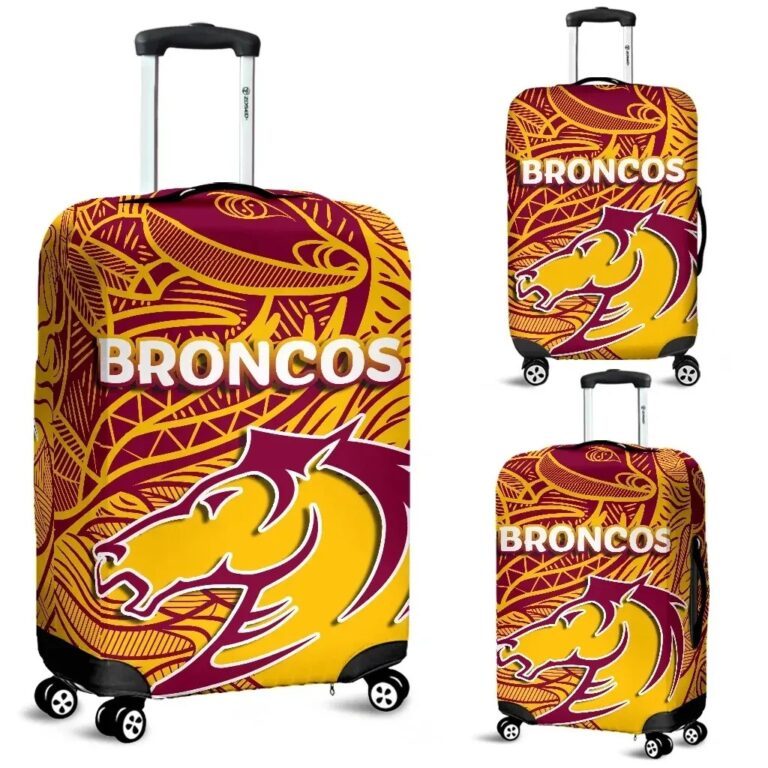 NRL Brisbane Broncos Luggage Covers Tribal Style TH4