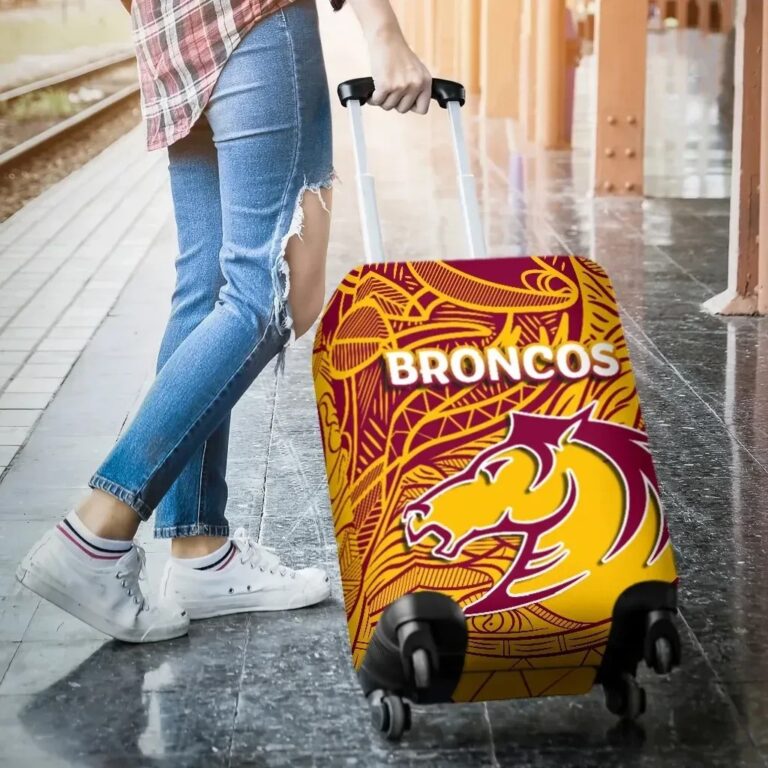 NRL Brisbane Broncos Luggage Covers Tribal Style TH4
