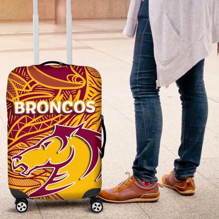 NRL Brisbane Broncos Luggage Covers Tribal Style TH4