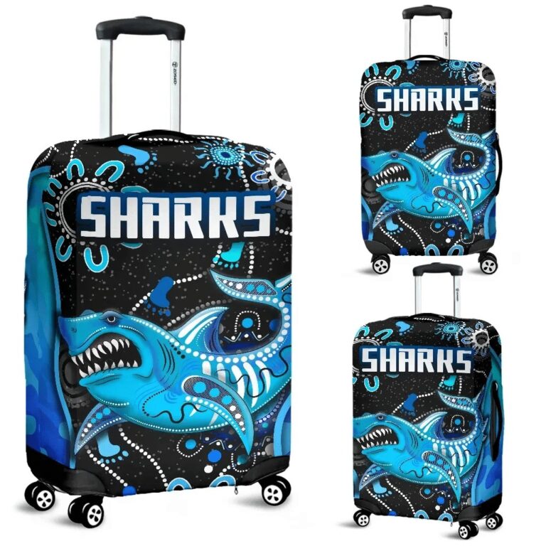 NRL Cronulla-Sutherland Luggage Cover Sharks Anzac Day Unique Indigenous K8