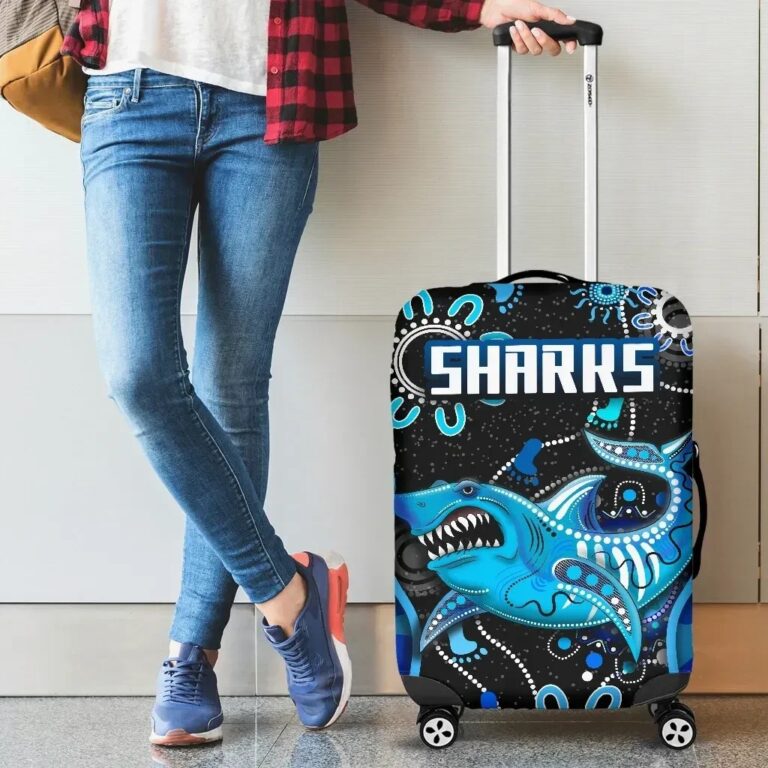 NRL Cronulla-Sutherland Luggage Cover Sharks Anzac Day Unique Indigenous K8