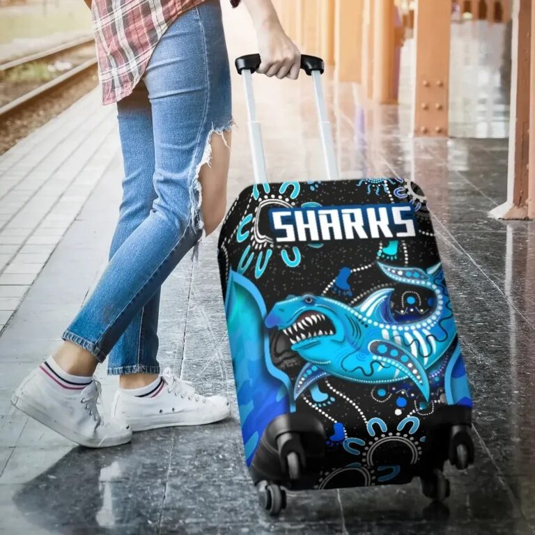 NRL Cronulla-Sutherland Luggage Cover Sharks Anzac Day Unique Indigenous K8