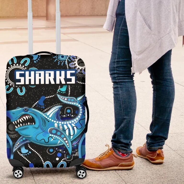 NRL Cronulla-Sutherland Luggage Cover Sharks Anzac Day Unique Indigenous K8