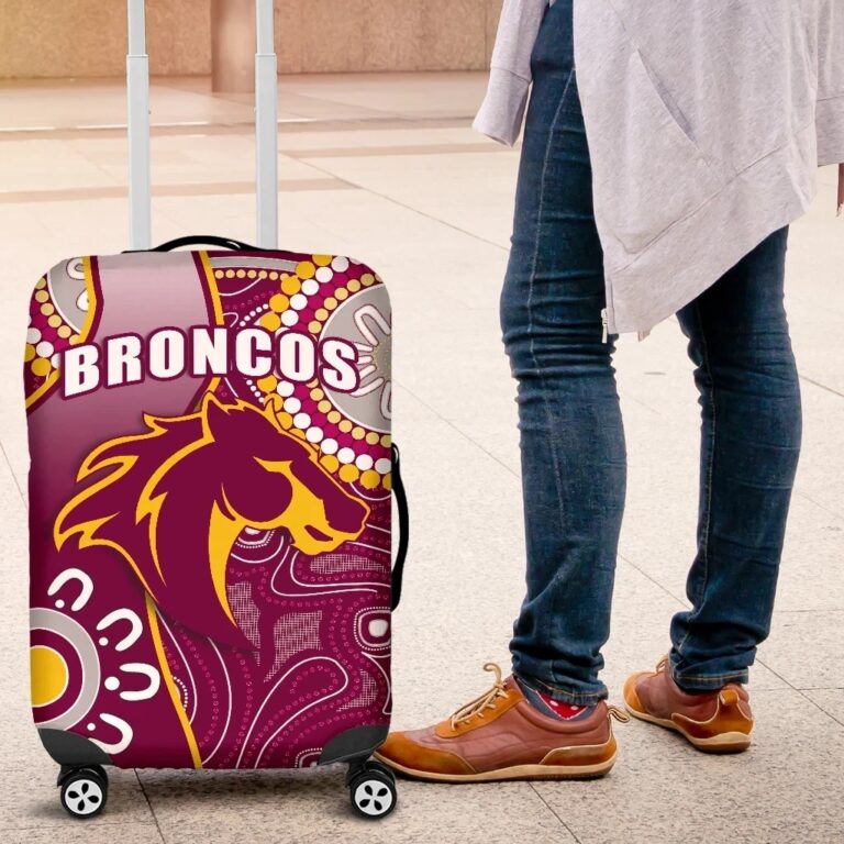 NRL Broncos Indigenous Luggage Covers Brisbane Strong K13