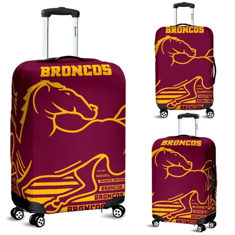 NRL Broncos Luggage Covers Typography Style Version Special TH12
