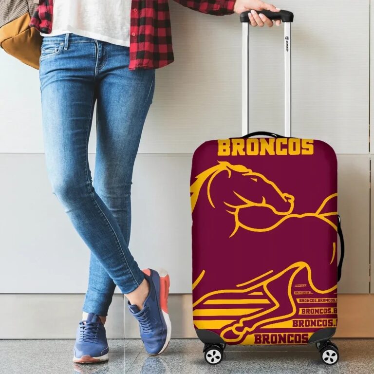 NRL Broncos Luggage Covers Typography Style Version Special TH12