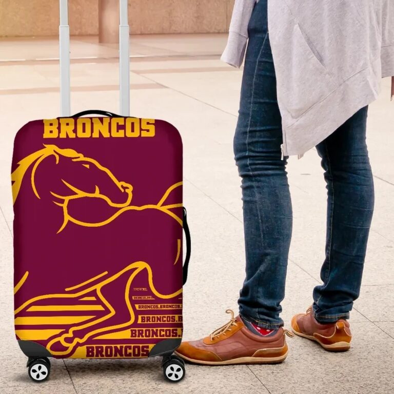 NRL Broncos Luggage Covers Typography Style Version Special TH12