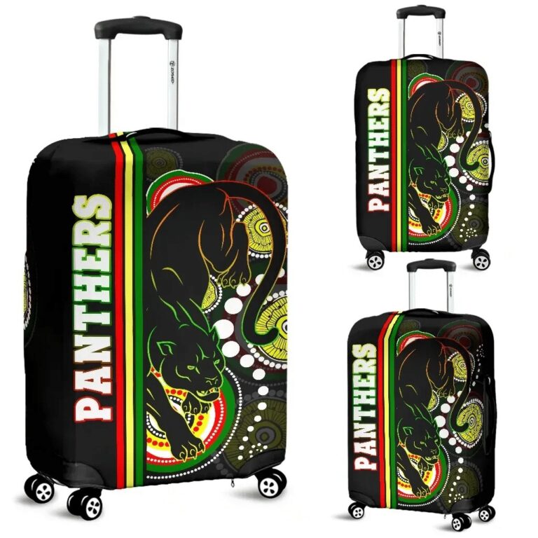 NRL Panthers Luggage Covers Power Style - Black TH12
