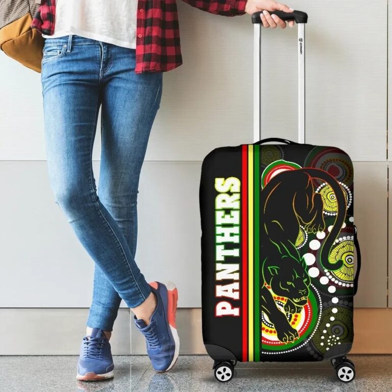 NRL Panthers Luggage Covers Power Style - Black TH12