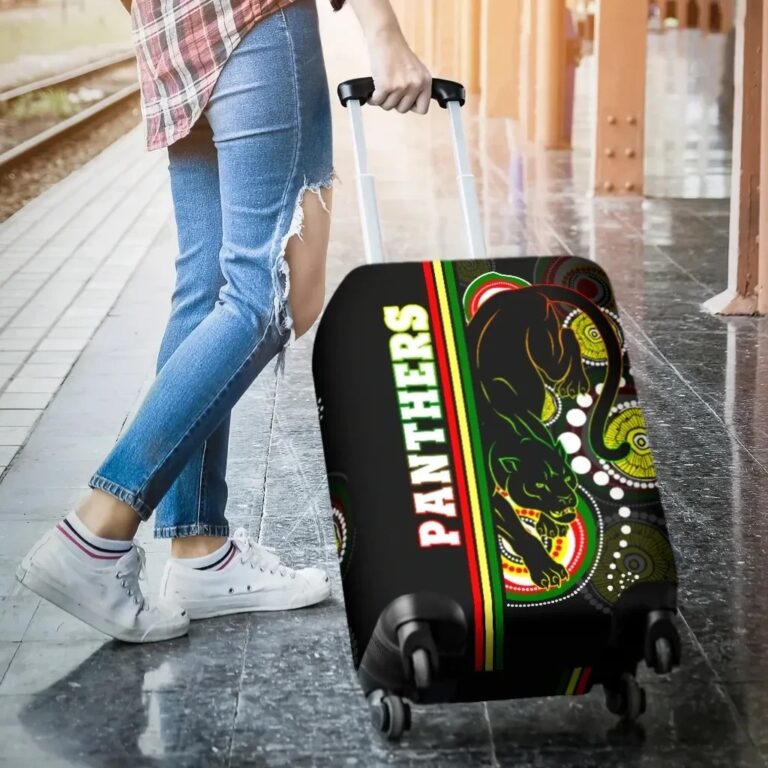 NRL Panthers Luggage Covers Power Style - Black TH12