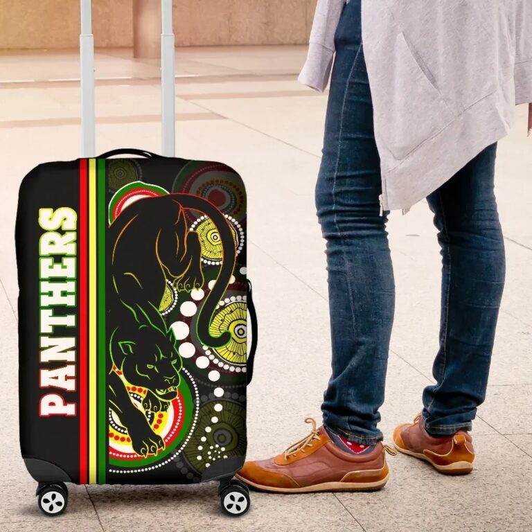 NRL Panthers Luggage Covers Power Style - Black TH12