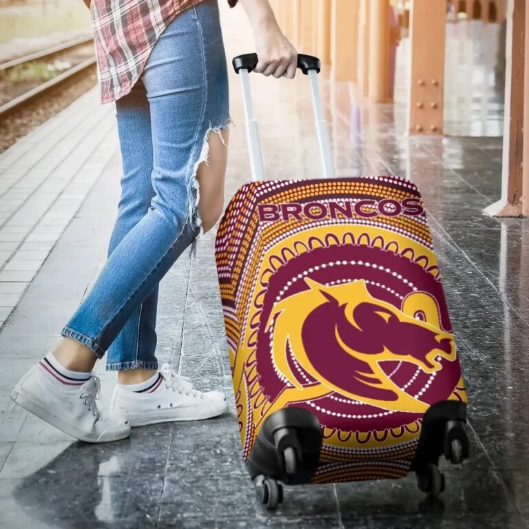 NRL Brisbane Luggage Cover Broncos Aboriginal TH5