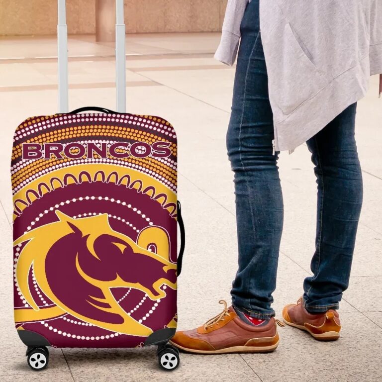 NRL Brisbane Luggage Cover Broncos Aboriginal TH5