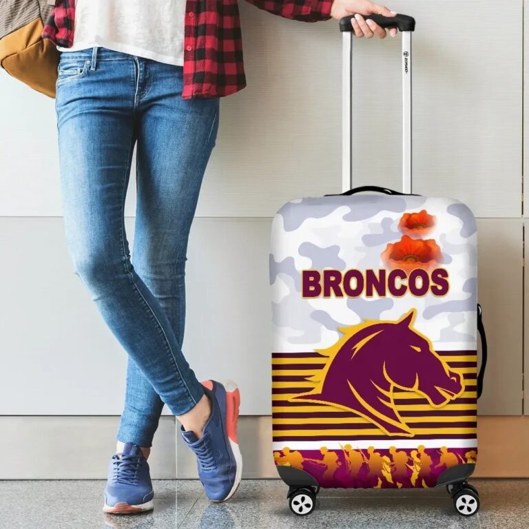 NRL Brisbane Broncos Luggage Covers Anzac Day Simple Style - White K8