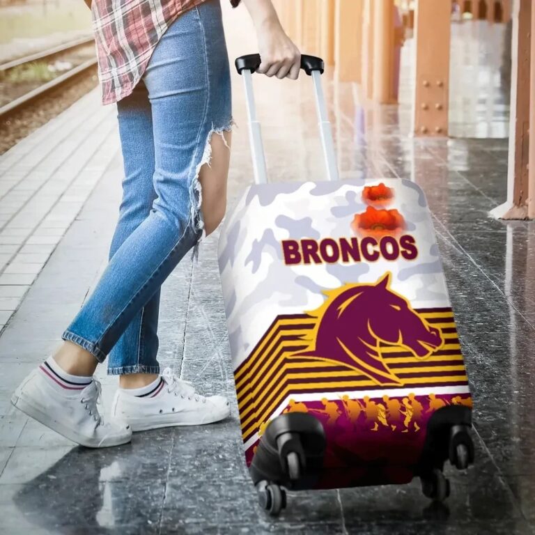 NRL Brisbane Broncos Luggage Covers Anzac Day Simple Style - White K8