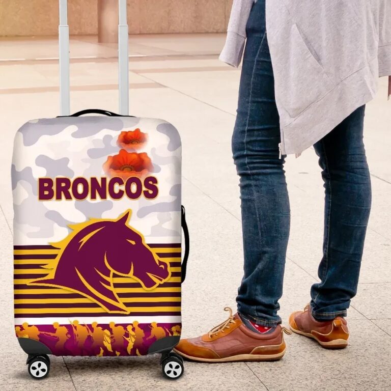 NRL Brisbane Broncos Luggage Covers Anzac Day Simple Style - White K8