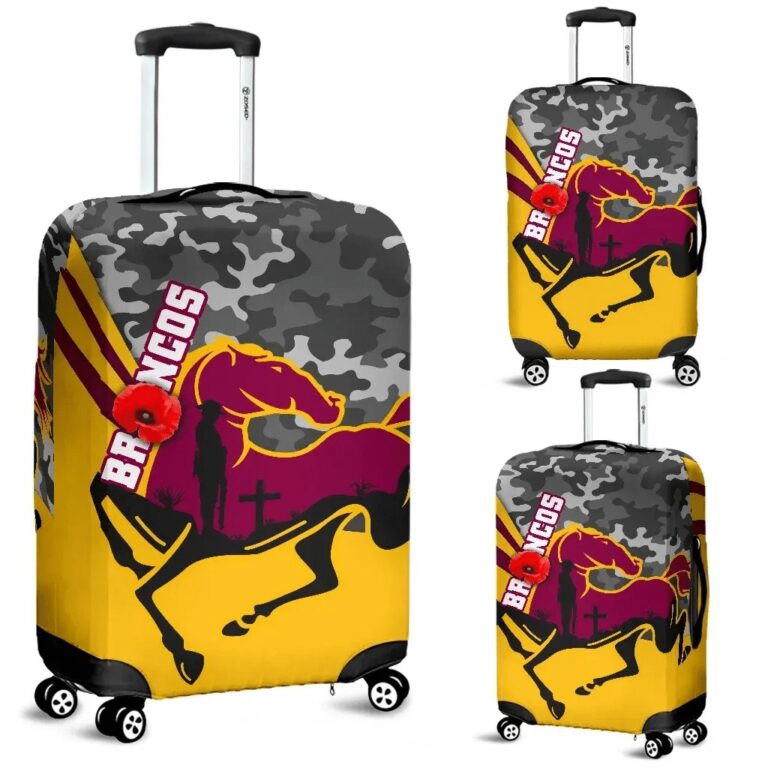 NRL Brisbane Broncos Luggage Covers Anzac Day - Camo Style TH12