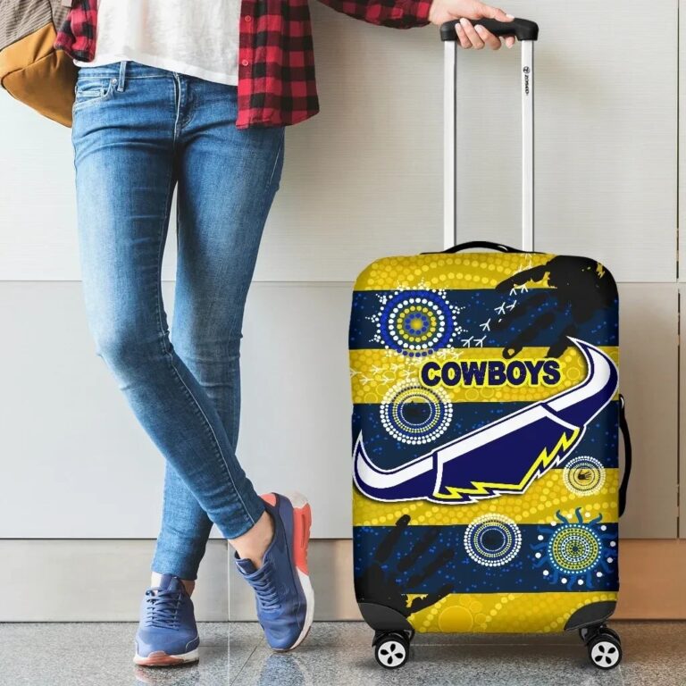 NRL Cowboys Luggage Cover Indigenous Country Style K36