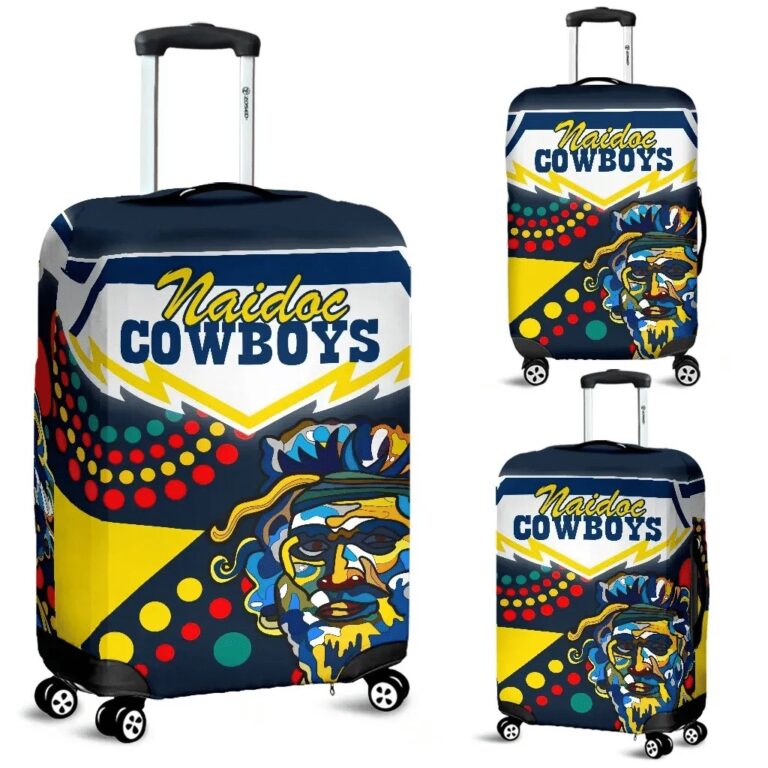 NRL Cowboys Naidoc Week Fire Luggage Covers North Aboriginal Star Style TH12
