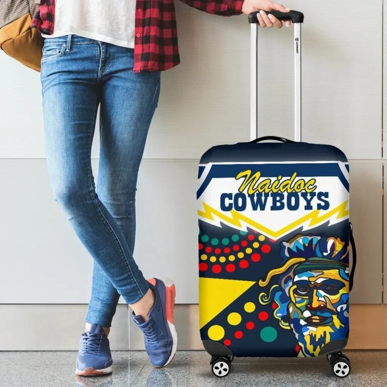 NRL Cowboys Naidoc Week Fire Luggage Covers North Aboriginal Star Style TH12